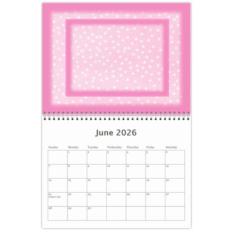 Pretty In Pink 2026 (any Year) Calendar By Deborah Jun 2026