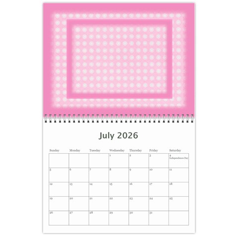 Pretty In Pink 2026 (any Year) Calendar By Deborah Jul 2026