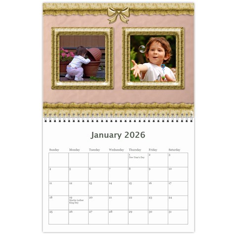 Formal Elegant 2026 (any Year) Calendar By Deborah Jan 2026