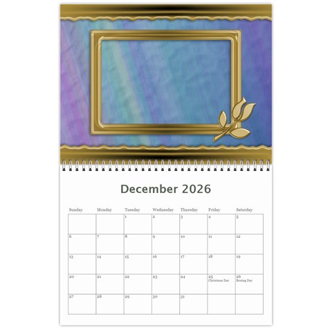 Formal Elegant 2026 (any Year) Calendar By Deborah Dec 2026