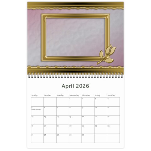 Formal Elegant 2026 (any Year) Calendar By Deborah Apr 2026