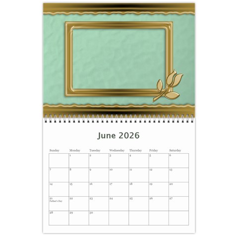 Formal Elegant 2026 (any Year) Calendar By Deborah Jun 2026