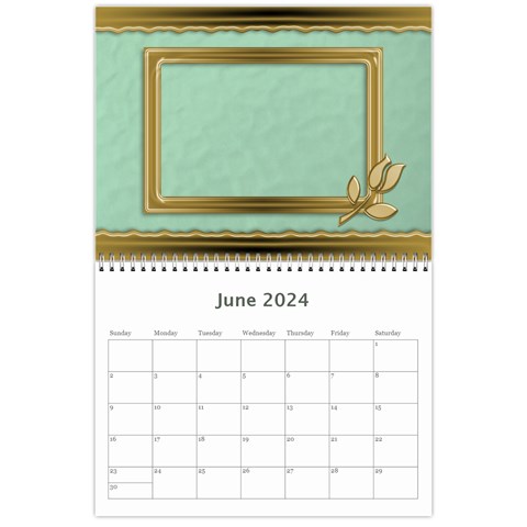 Formal Elegant 2024 (any Year) Calendar By Deborah Jun 2024