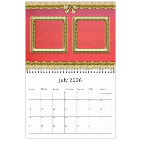 Formal Elegant 2026 (any Year) Calendar By Deborah Jul 2026