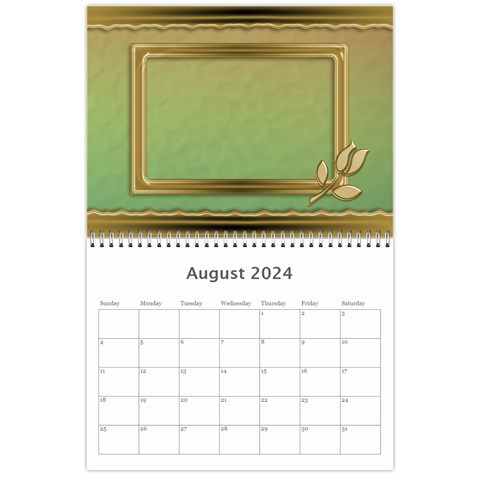 Formal Elegant 2024 (any Year) Calendar By Deborah Aug 2024