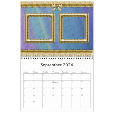 Formal Elegant 2024 (any Year) Calendar By Deborah Sep 2024