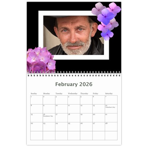 Hydrangea Delight 2026 (any Year) Calendar By Deborah Feb 2026