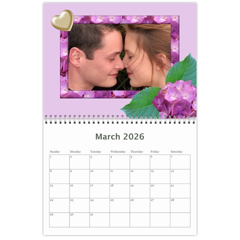 Hydrangea Delight 2026 (any Year) Calendar By Deborah Mar 2026