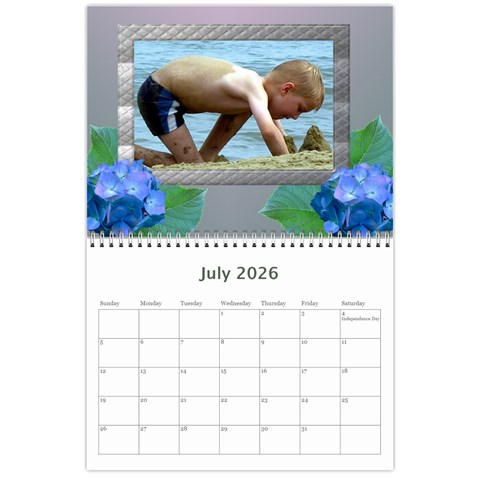 Hydrangea Delight 2026 (any Year) Calendar By Deborah Jul 2026