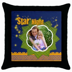 star night - Throw Pillow Case (Black)