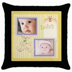 baby  - Throw Pillow Case (Black)