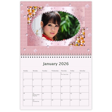 Framed With Flowers 2026 (any Year) Calendar By Deborah Jan 2026
