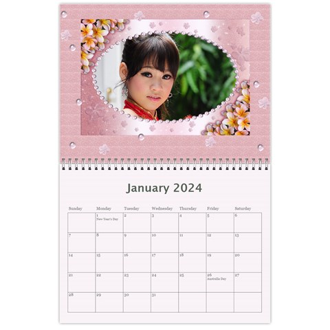 Framed With Flowers 2024 (any Year) Calendar By Deborah Jan 2024