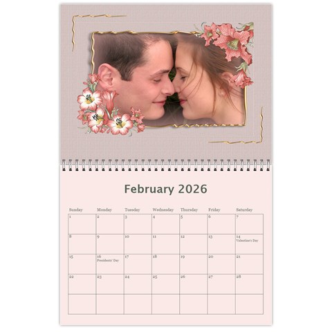 Framed With Flowers 2026 (any Year) Calendar By Deborah Feb 2026