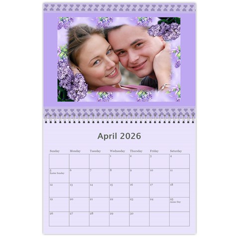 Framed With Flowers 2026 (any Year) Calendar By Deborah Apr 2026