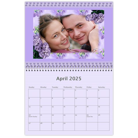 Framed With Flowers 2024 (any Year) Calendar By Deborah Apr 2024