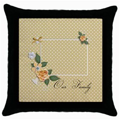 Throw Pillow - Our Family - Throw Pillow Case (Black)