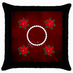 Throw Pillow- Christmas Poinsettia (5 styles) - Throw Pillow Case (Black) Throw Pillow- Christmas Poinsettia (5 styles) - Throw Pillow Case (Black)