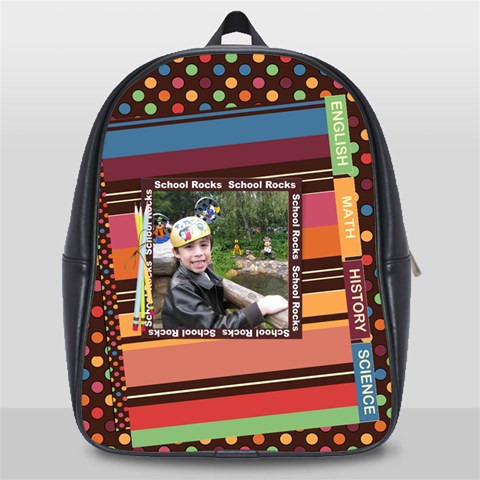 Colorful World Bag Large School Bag By Blue Angel Front