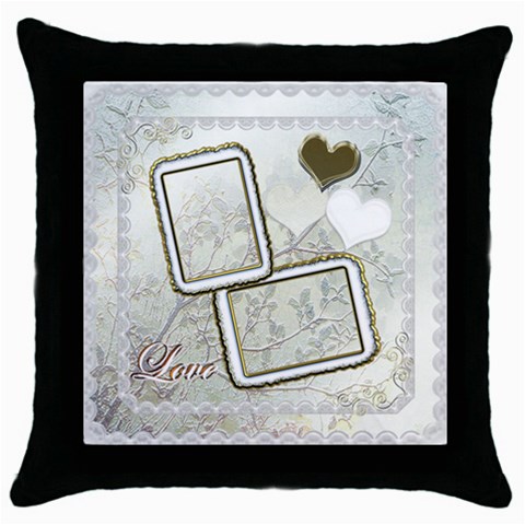 Wedding Love Gold White Throw Pillow Case By Ellan Front
