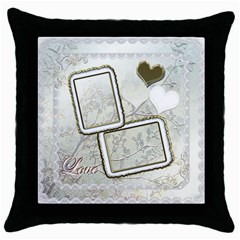 Wedding love gold white throw pillow case - Throw Pillow Case (Black) Wedding love gold white throw pillow case - Throw Pillow Case (Black)
