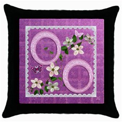 Spring Purple pink throw pillow case (5 styles) - Throw Pillow Case (Black) Spring Purple pink throw pillow case (5 styles) - Throw Pillow Case (Black)