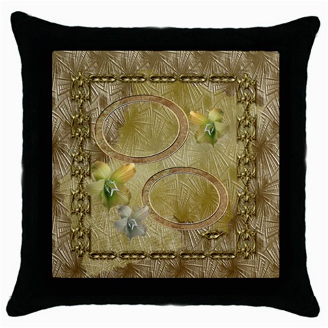 Neutral Gold2 Throw Pillow Case By Ellan Front