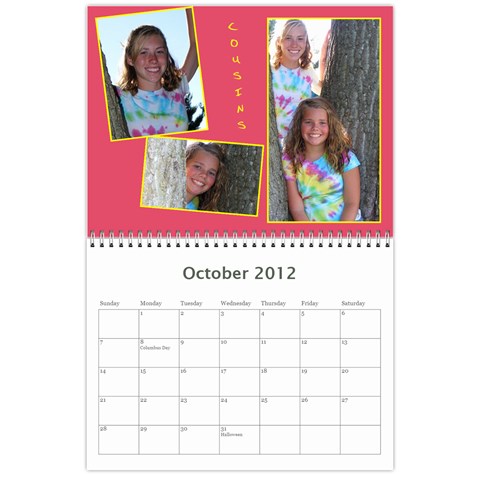Calender (the Girls) By Sierra Oct 2012