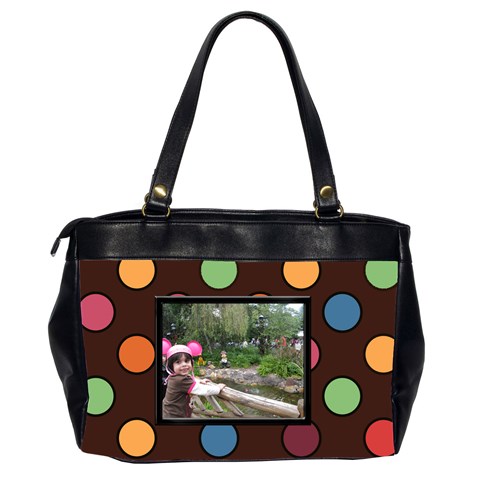 Colorful World Handbag Large Canvas By Blue Angel Back