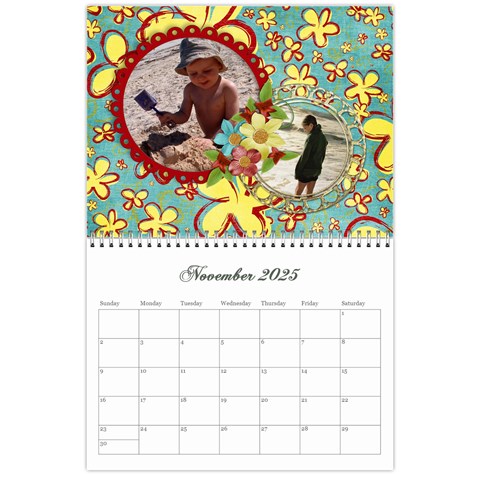 Floral 2025 Calendar Nov 2025