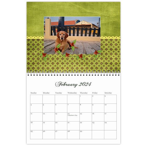 Floral 2024 Calendar Feb 2024