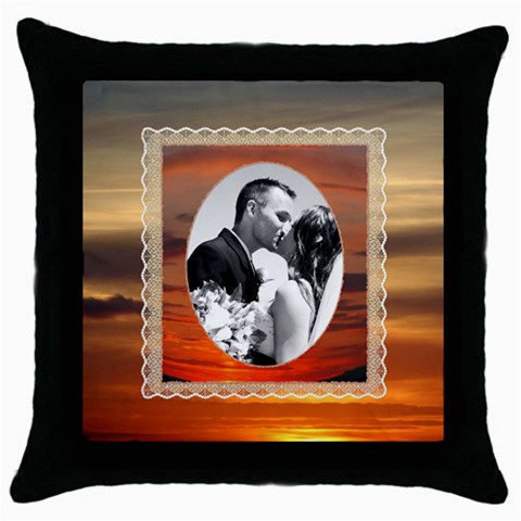 Sunset Throw Pillow By Lil Front