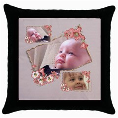 My Little one - Throw Pillow Case (Black)