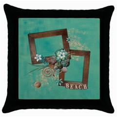 BEACH/Vacation/summer Pillow - Throw Pillow Case (Black)