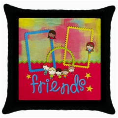 Friends/School- Pillowcase - Throw Pillow Case (Black)