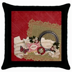 Blessed/Christmas- pillow (1side) - Throw Pillow Case (Black)
