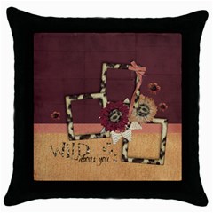 Wild about you/ Love- pillow (1side) - Throw Pillow Case (Black)