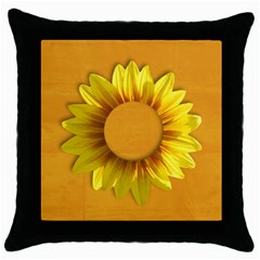 Sunflower frame- pillow (1side) - Throw Pillow Case (Black)