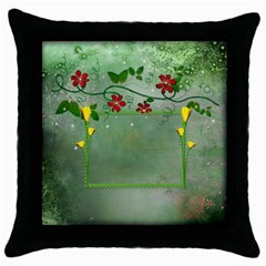 summer pillow - Throw Pillow Case (Black)