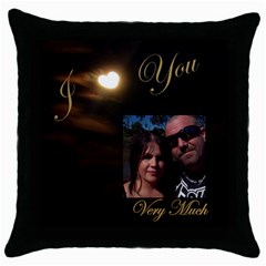 k - Throw Pillow Case (Black)