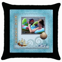 The Ocean Throw Pillow - Throw Pillow Case (Black)