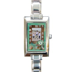 Vacation/Beach/Travel-Rec Italian Charm Watch - Rectangle Italian Charm Watch