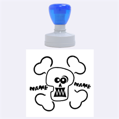 Skull & Crossbones-rubber Stamp Round (l)