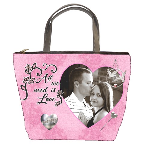 All We Need Is Love Bucket Bag By Lil Front