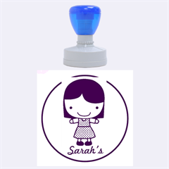 Girl -rubber Stamp Round (l)