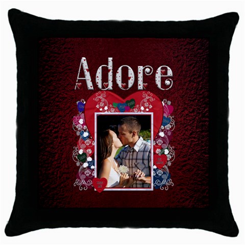 Adore Throw Pillow By Lil Front