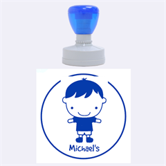 Boy -rubber Stamp Round (l)
