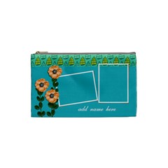 Cosmetic Bag (Small) - Orange Flowers