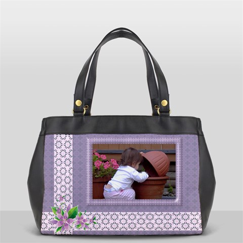 A Touch Of Mauve Lace  Oversized Handbag By Deborah Front