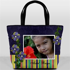 Bucket Bag - Purple and Stripes Bucket Bag - Purple and Stripes